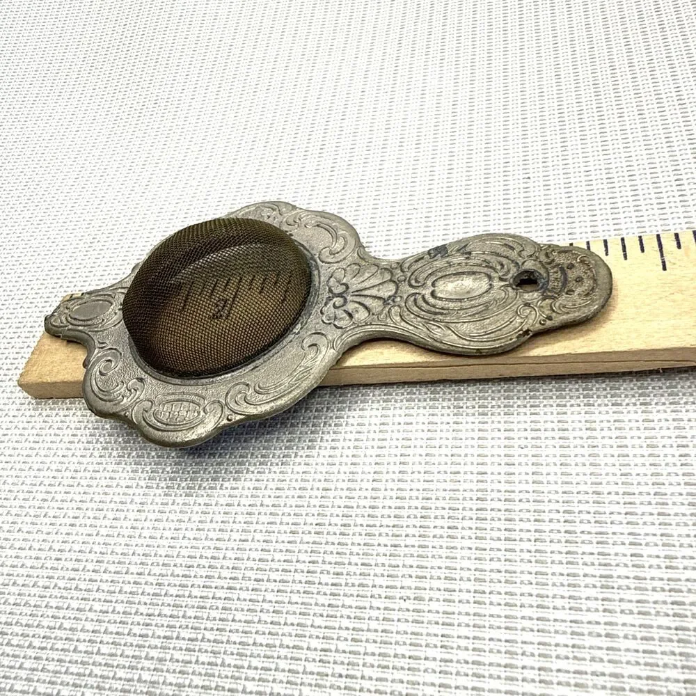 Vintage Silver Plated German Mesh Tea Strainer and Holder